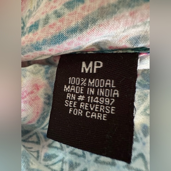 Tolani Blue and Pink women’s  bohemian caftan/Tunic 100% modal size MP - Picture 9 of 10